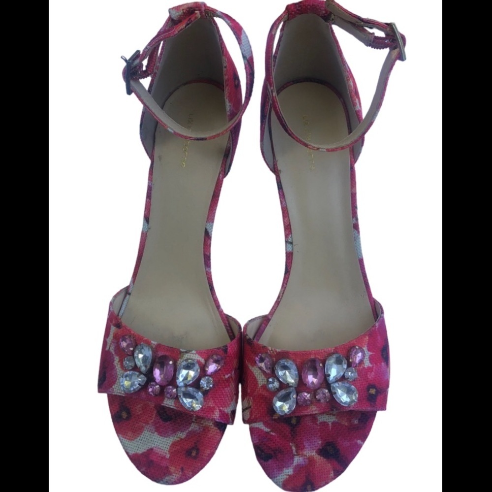 Liz Claiborne floral sandal glam heels 11 - Picture 7 of 9